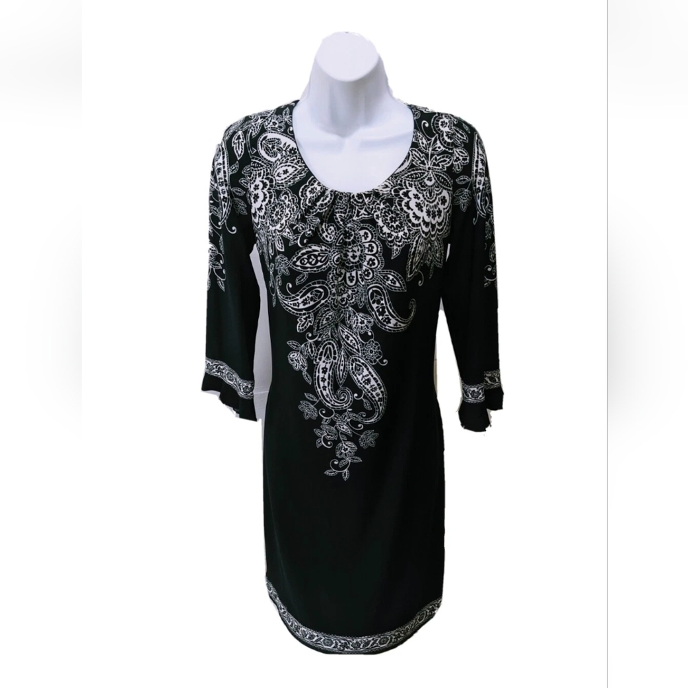NWT London Times Long Sleeve Sheath Dress 8 Classic #drs17